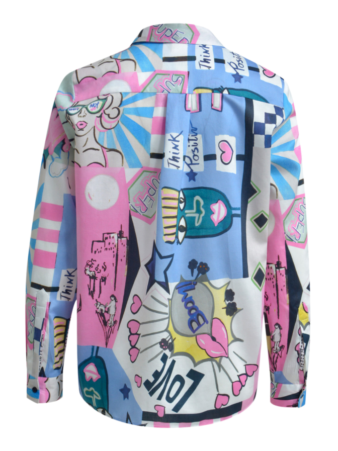 Milano Italy Bluse mit Kunstprint bei Robert Ley