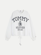 Tommy Hilfiger Sweatshirt mit Logo-Schriftzug YBL-WHITE bei Robert Ley
