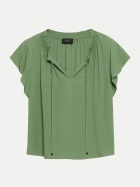 s.Oliver BLACK LABEL Bluse mit V-Ausschnitt 7261-GREEN bei Robert Ley