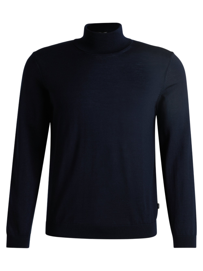 BOSS Black Slim-Fit Rollkragenpullover aus Merinowolle bei Robert Ley