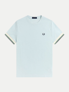 Fred Perry T-Shirt mit Kontrast-Bündchen r30-light ice bei Robert Ley