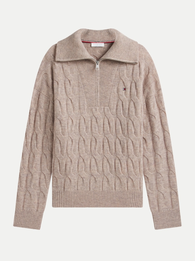 Tommy Hilfiger Wollpullover mit Zopfmuster bei Robert Ley
