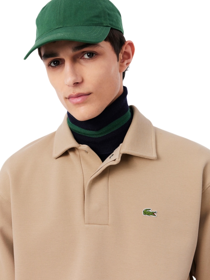 Lacoste Sweatshirt aus Piqué mit Polokragen bei Robert Ley