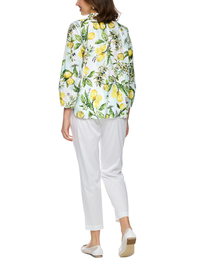 Marc Cain Baumwollbluse mit Zitronen-Print bei Robert Ley