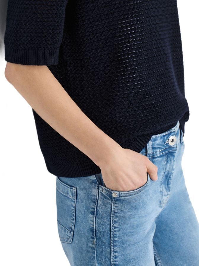 Cecil Strukturierter Kurzarm-Pullover bei Robert Ley