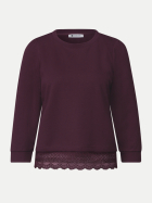Street One Shirt mit Spitzenkante am Saum 17820-rustic rouge bei Robert Ley