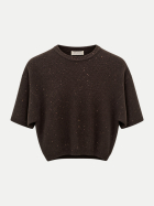 Antonelli Firenze Kurzarm-Strickpullover Lucilla 20230 braun bei Robert Ley