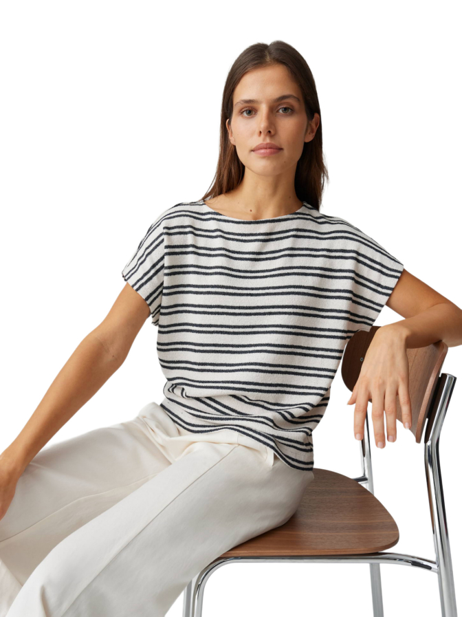 Opus Gestreiftes Jerseyshirt Sostal in Strickoptik bei Robert Ley