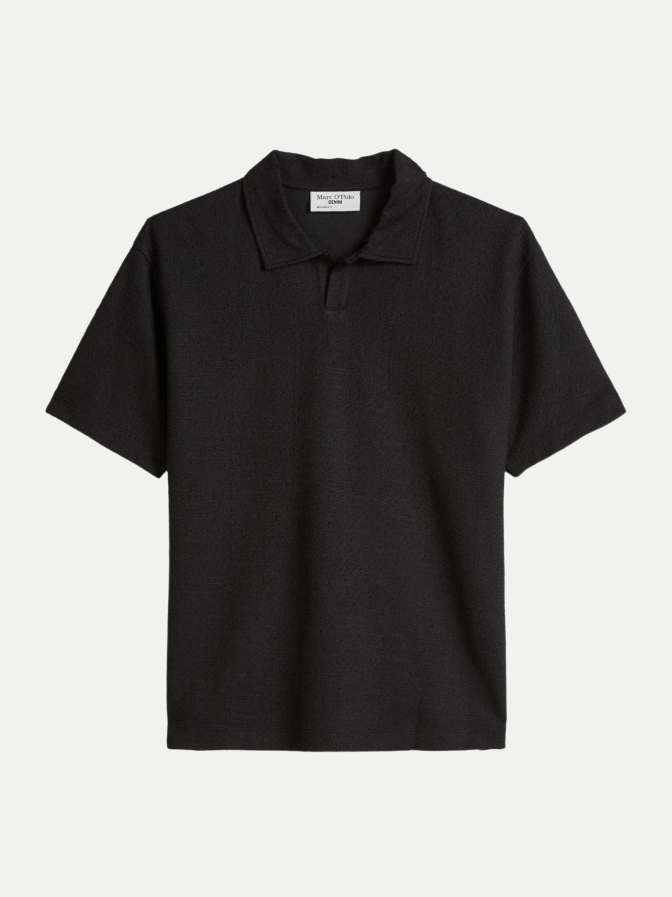 Marc O'Polo DENIM Poloshirt aus  Bouclé-Sweat bei Robert Ley