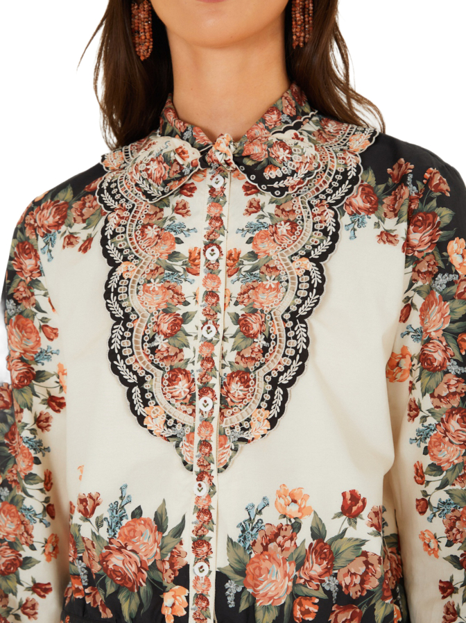 Farm Rio Langarmshirt mit Winterblumen-Print bei Robert Ley