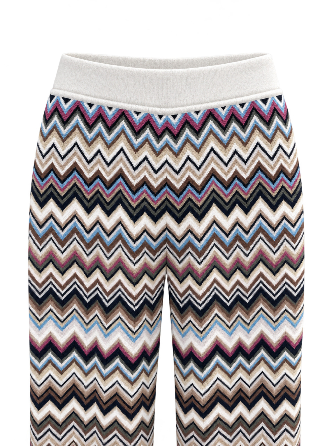 MISSONI Straight-Leg Strickhose mit Zig-Zag-Muster bei Robert Ley