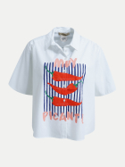 Smith & Soul Kurzarmbluse mit Print 100-WHITE bei Robert Ley