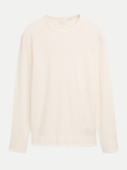 Tom Tailor Langarmshirt mit Waffelstruktur 10348-Gardenia White bei Robert Ley