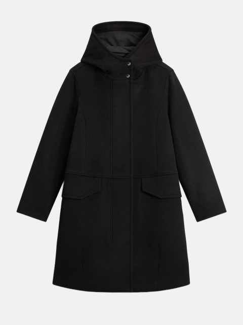 WOOLRICH Parka aus Melton-Wollmischung mit Kapuze bei Robert Ley