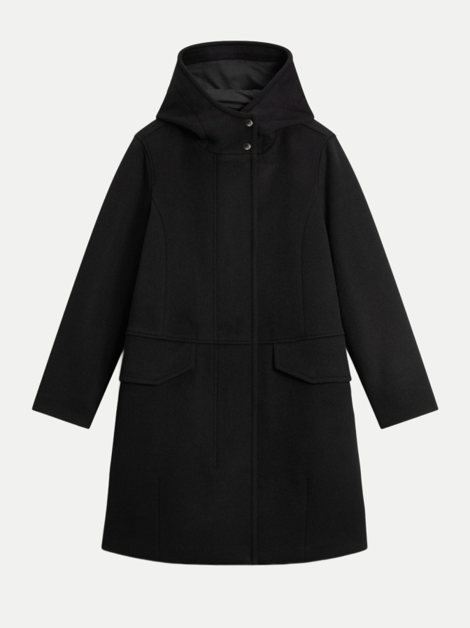 WOOLRICH Parka aus Melton-Wollmischung mit Kapuze bei Robert Ley