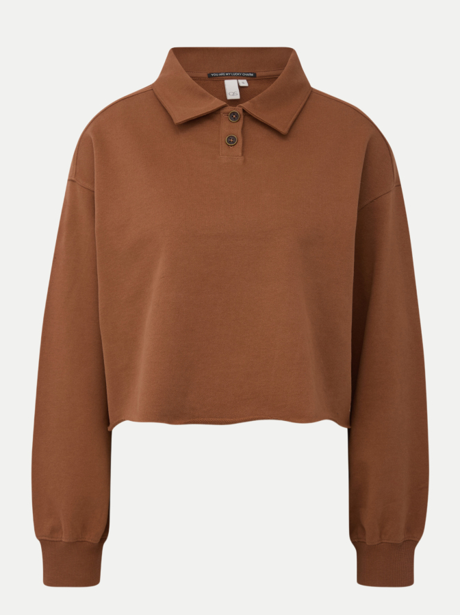 Q/S designed by Polo-Sweatshirt mit Knopfleiste bei Robert Ley