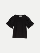 Tom Tailor Denim Loose Fit T-Shirt mit Lochstickereien 14482-deep black bei Robert Ley