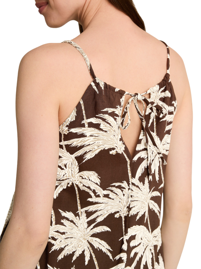 Tom Tailor Denim Ärmellose Bluse mit Palmen-Print bei Robert Ley