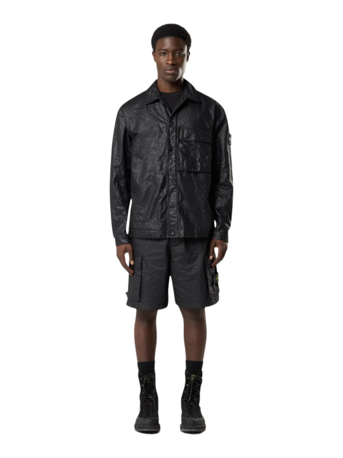 Stone Island Overshirt mit Logo-Badge bei Robert Ley