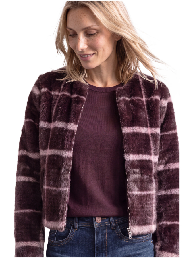 Street One Jacke aus Fake-Fur mit Muster bei Robert Ley