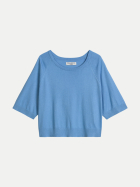 Marc O'Polo DENIM Relaxed-Fit Kurzarmpullover 4840-Flaxflower Blue bei Robert Ley