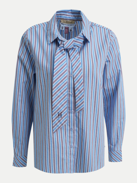 Smith & Soul Streifen-Bluse mit Bindeband bei Robert Ley