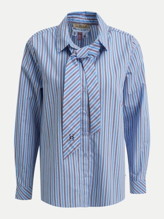 Smith & Soul Streifen-Bluse mit Bindeband bei Robert Ley