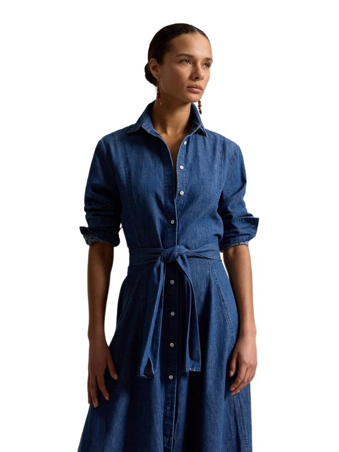 Polo Ralph Lauren Hemdkleid mit Bindegürtel bei Robert Ley