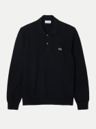 Lacoste Polohemd aus Strick mit langen Ärmeln 031-black bei Robert Ley
