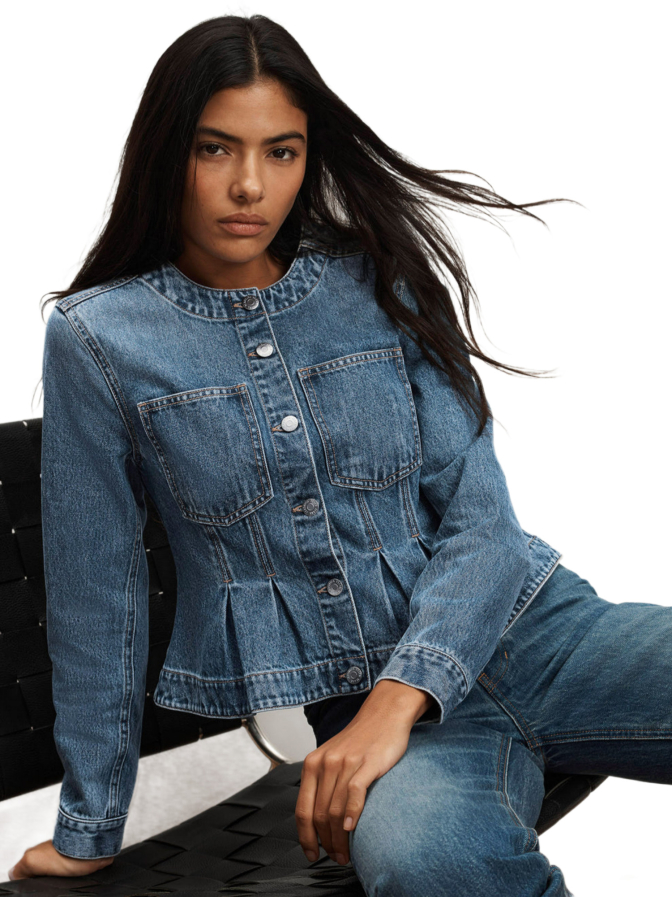 VERONICA BEARD Jeansjacke Zahara Peplum bei Robert Ley