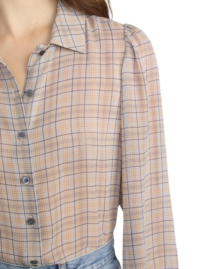 Frame Seidenbluse mit Karomuster bei Robert Ley