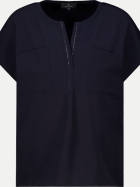 Monari Elegante Bluse mit Strassdetails 755-marine bei Robert Ley