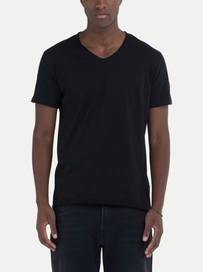 Replay Basic T-Shirt mit V-Ausschnitt bei Robert Ley