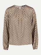 Zero Langarm Bluse 1871-Cream/Brown bei Robert Ley