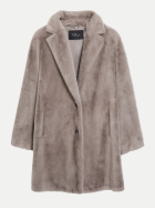 s.Oliver BLACK LABEL Mantel aus Fake-Fur 9622-GREY/BLACK bei Robert Ley