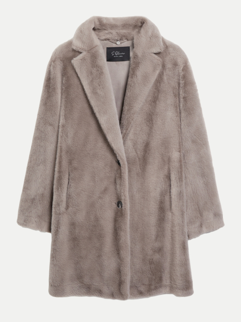s.Oliver BLACK LABEL Mantel aus Fake-Fur bei Robert Ley