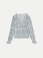 Tom Tailor Denim Wickelbluse mit Schlangenprint 39474-faded snake print bei Robert Ley