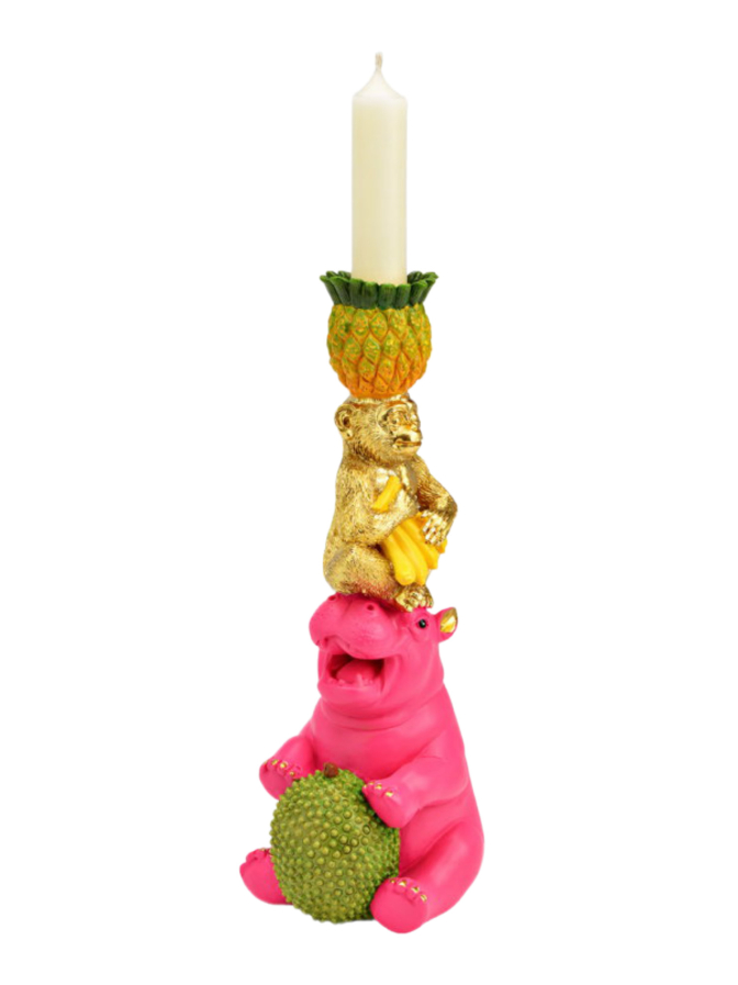 G.WURM Kerzenhalter Nashorn/Affe/Ananas bei Robert Ley