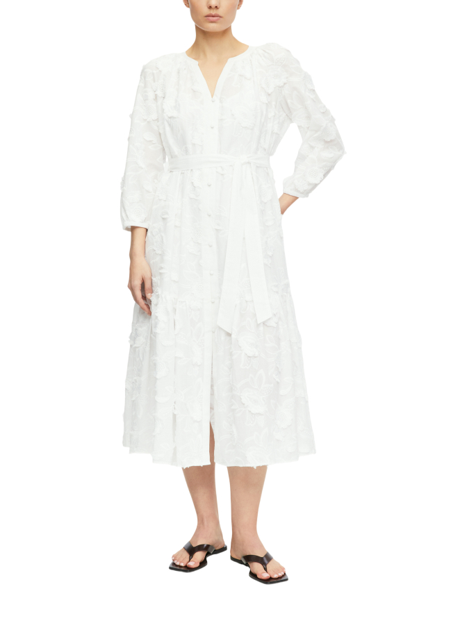 Comma Midikleid mit floraler All-over-Stickerei bei Robert Ley