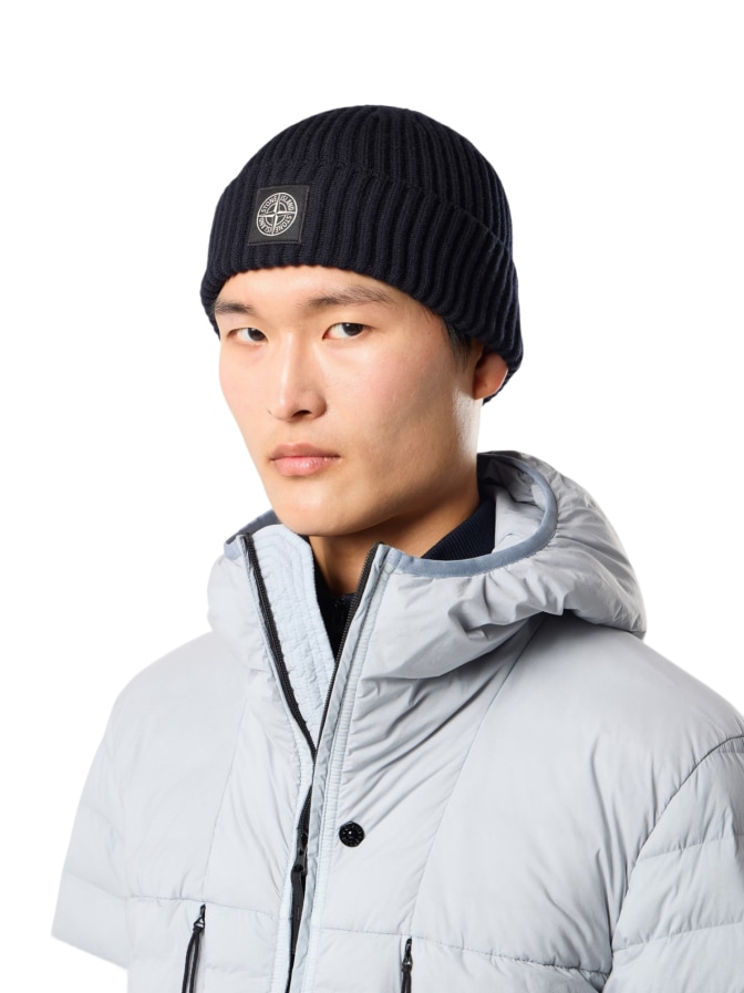 Stone Island Gerippte Strickmütze bei Robert Ley