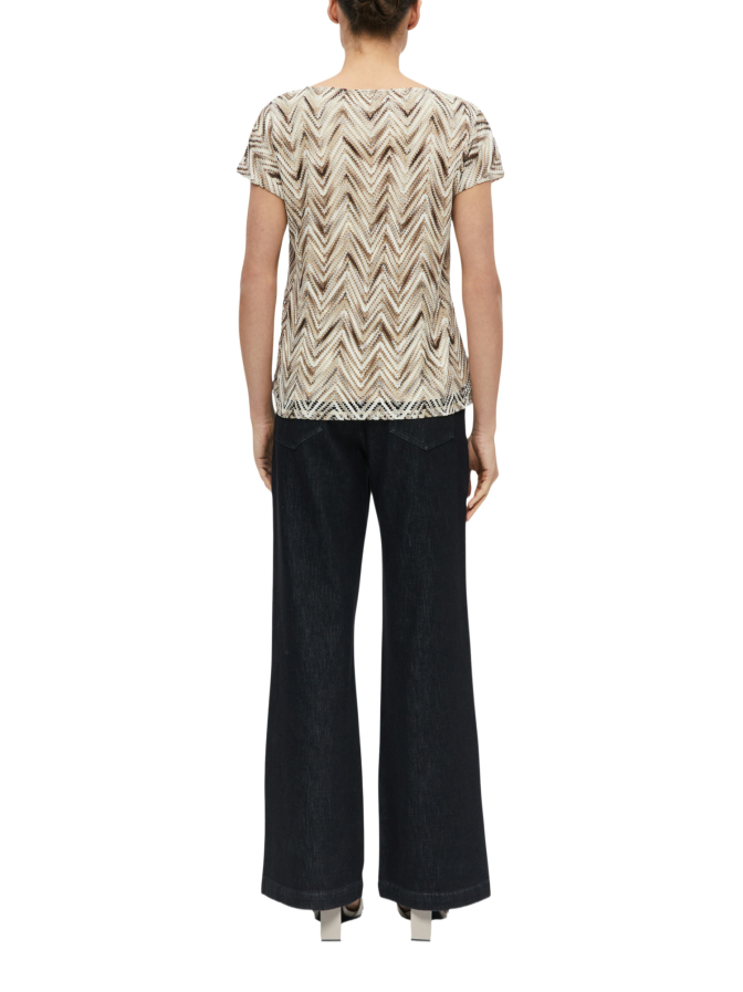 s.Oliver BLACK LABEL T-Shirt mit Zick-Zack-Muster bei Robert Ley