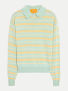 Guest in Residence Kaschmirpullover Collegiate Stripe Polo seaglass combo bei Robert Ley