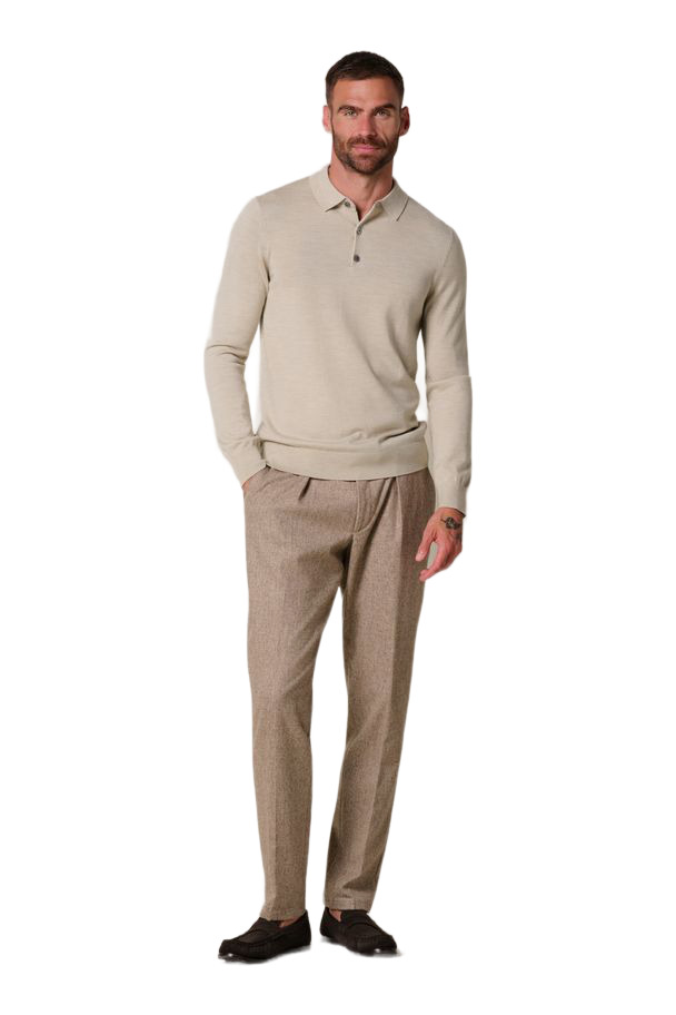 PROFUOMO Pullover mit Polokragen aus Wolle bei Robert Ley