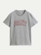 Gant T-Shirt mit Logo-Print 94-LIGHT GREY MELANGE bei Robert Ley