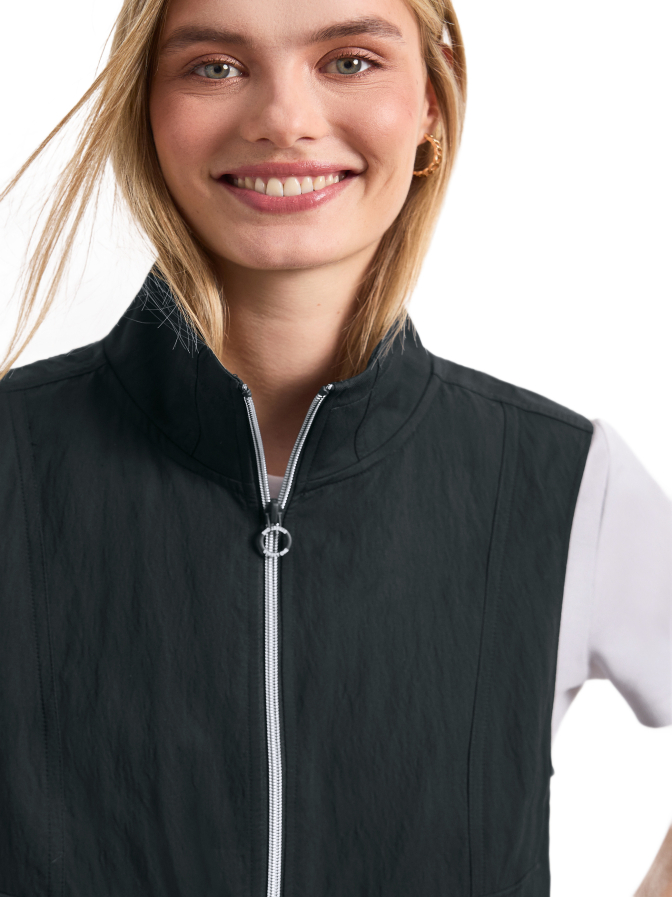 Street One Weste mit Zipper und Tunnelzug bei Robert Ley