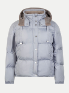 White Label Kurze Steppjacke mit Kapuze 710-blau bei Robert Ley