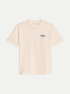 Marc O'Polo T-Shirt mit Logo- Print 1183-Silky White bei Robert Ley