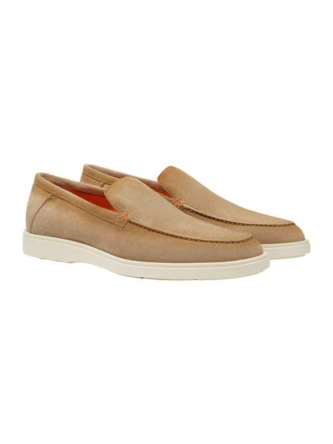 Santoni Loafer aus Veloursleder bei Robert Ley