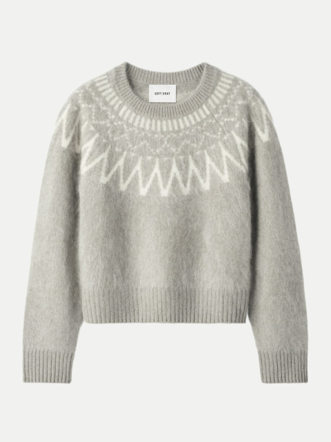Soft Goat Kaschmirpullover mit Jacquardmuster bei Robert Ley
