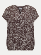 Cecil Kurzarmbluse mit Print 27673-brown cacao bei Robert Ley